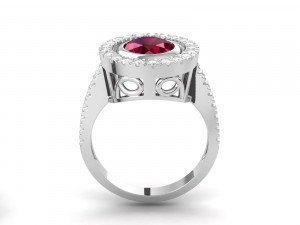 ruby ring 3Dプリントモデル
