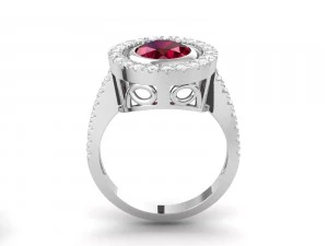 каблучка з рубіном 3D Принт Модель