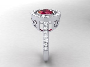 ruby ring 3Dプリントモデル