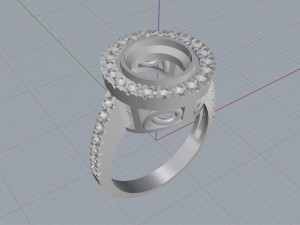 ruby ring 3Dプリントモデル