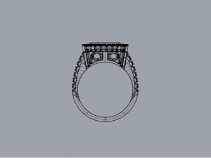 ruby ring 3Dプリントモデル