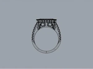 каблучка з рубіном 3D Принт Модель