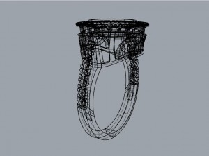 ruby ring 3Dプリントモデル