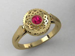 кільце круглого візерунка 3D Принт Модель