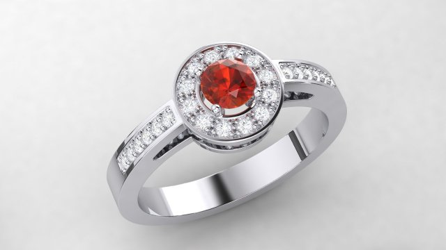 citrine halo ring Modèles 3D en vedette .c4d .max .obj .3ds .fbx .stl .blend 