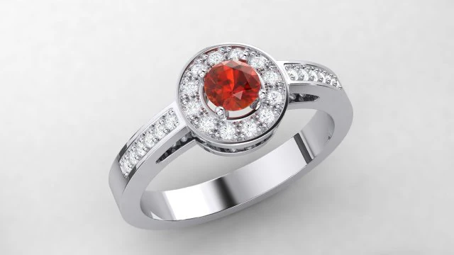 citrine halo ring 3D Print Model .c4d .max .obj .3ds .fbx .stl .blend 