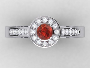 citrine halo ring Modèles 3D en vedette