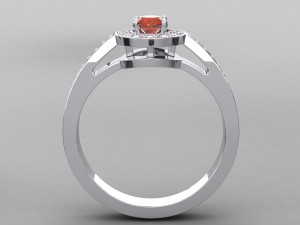 citrine halo ring Modèles 3D en vedette