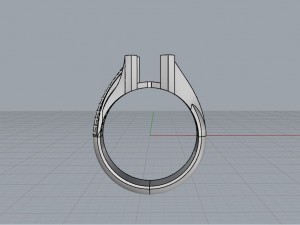 round garnet ring Model do druku 3D
