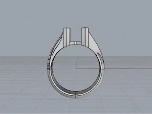round garnet ring 3D Print Model