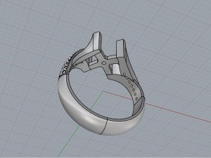 round garnet ring Model do druku 3D