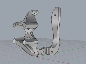 round garnet earrings 3D Print Model