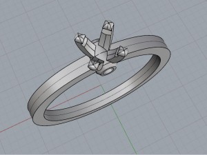 engagement ring model 005 3D Print Model