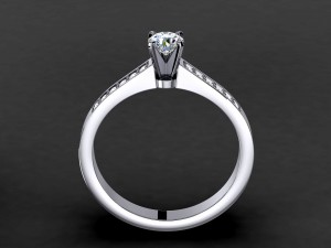 engagement chanel set ring 3D Print Model