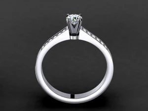 engagement chanel set ring 3D Print Model