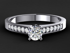 engagement chanel set ring 3D Print Model