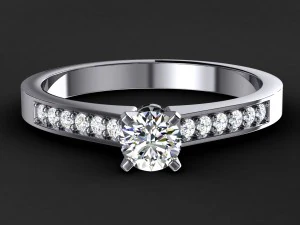 engagement chanel set ring 3D Print Model