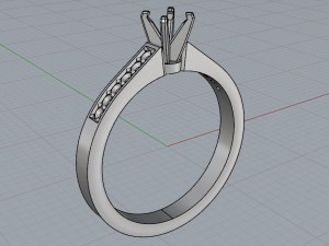 engagement chanel set ring 3D Print Model