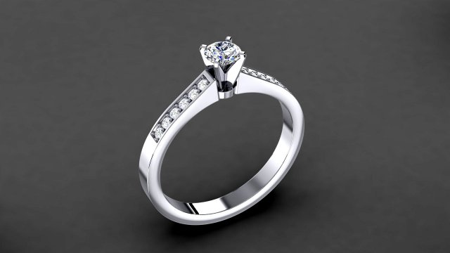 engagement chanel set ring 3D Print Model in Rings 3DExport