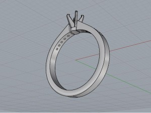 engagement chanel set ring 3D Print Model