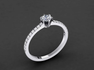 engagement ring model 002 3D Print Model