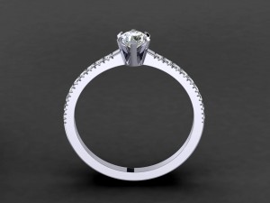 engagement ring model 002 Model Cetak 3D