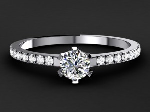 engagement ring model 002 Model Cetak 3D