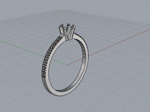 engagement ring model 002 Model Cetak 3D