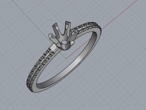 engagement ring model 002 Model Cetak 3D