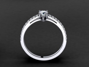 engagement ring model 003 3D 打印模型