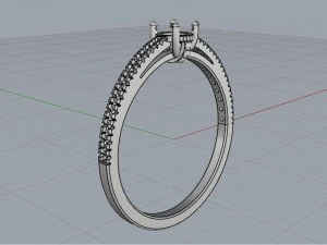engagement ring model 003 3D Print Model