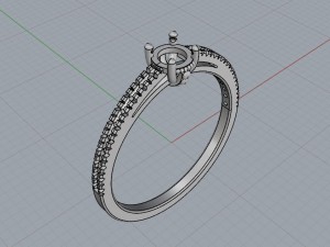engagement ring model 003 3D 打印模型