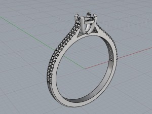 engagement ring model 004 3D Print Model