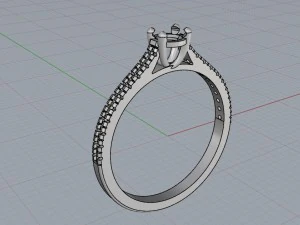 engagement ring model 004 3D Print Model