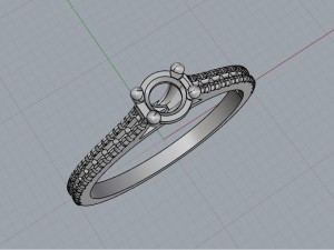 engagement ring model 004 3D Print Model