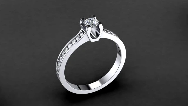 engagement ring model 001 3D Print Model .c4d .max .obj .3ds .fbx .stl .blend