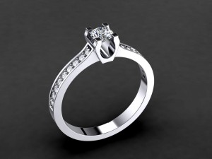 engagement ring model 001 3D Print Model