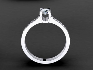 engagement ring model 001 3D Print Model
