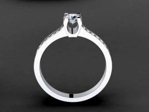engagement ring model 001 3D Print Model