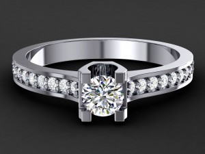 engagement ring model 001 3D Print Model