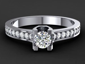 engagement ring model 001 3D Print Model