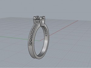engagement ring model 001 3D Print Model