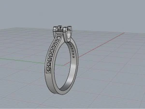 engagement ring model 001 3D Print Model