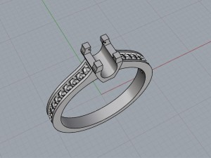 engagement ring model 001 3D Print Model