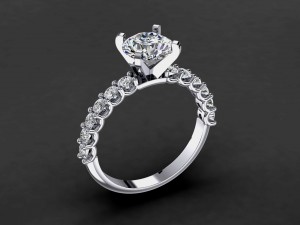 engagement ring model 006 3D Print Model