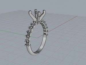 engagement ring model 006 3D Print Model