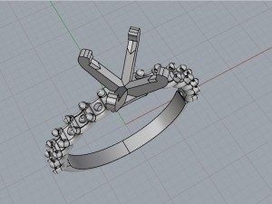 engagement ring model 006 Modello di stampa 3D