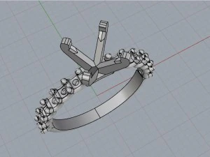 engagement ring model 006 3D Print Model