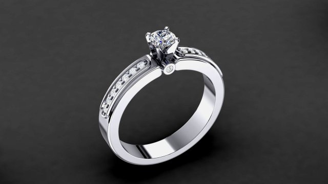 engagement ring model 007 3D-printmodel .c4d .max .obj .3ds .fbx .stl .blend 