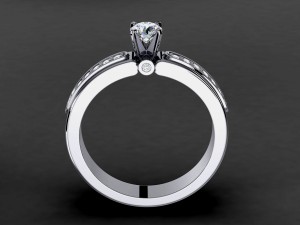 engagement ring model 007 3D-printmodel